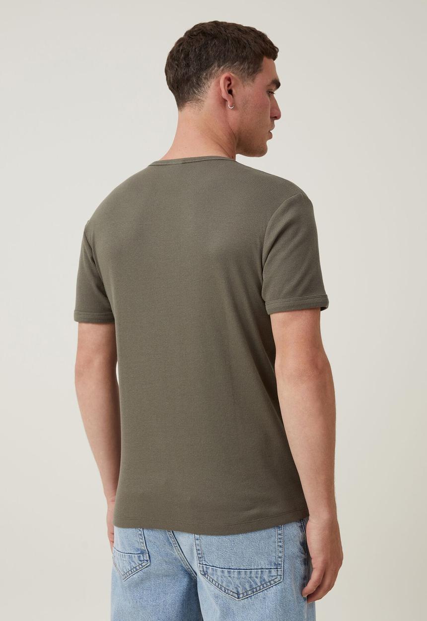 Cotton On - Ribbed t-shirt - military