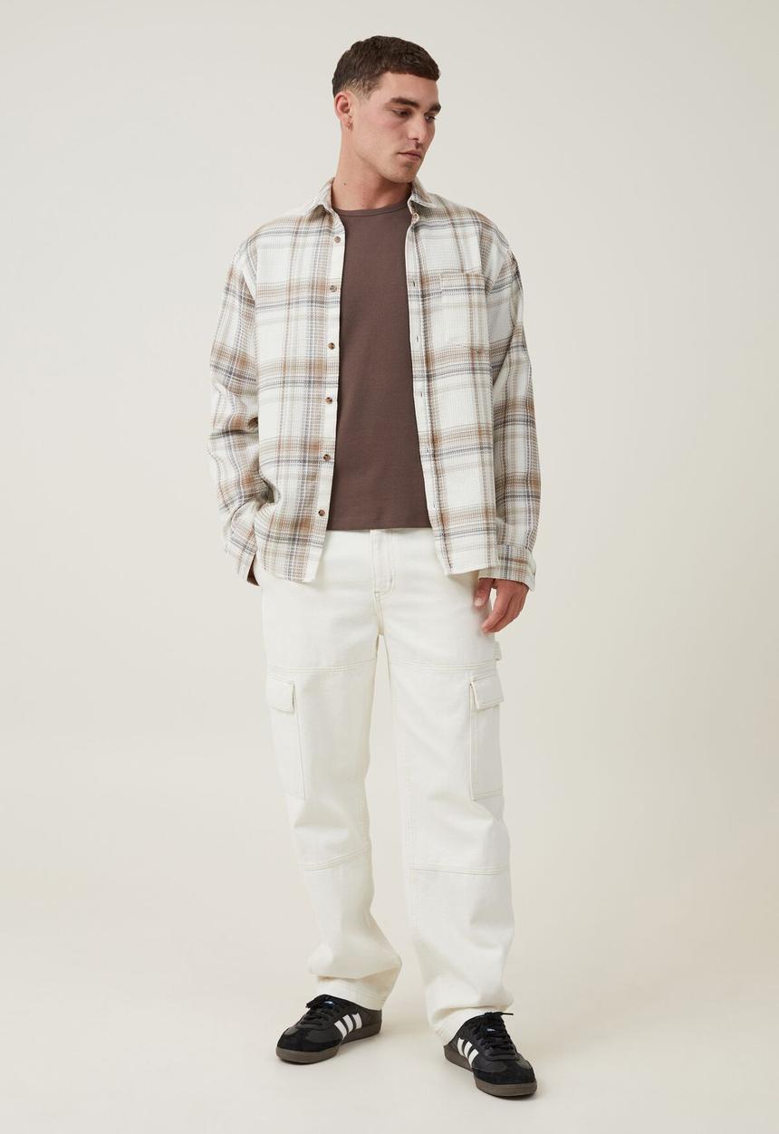 Cotton On - Ribbed t-shirt - washed chocolate