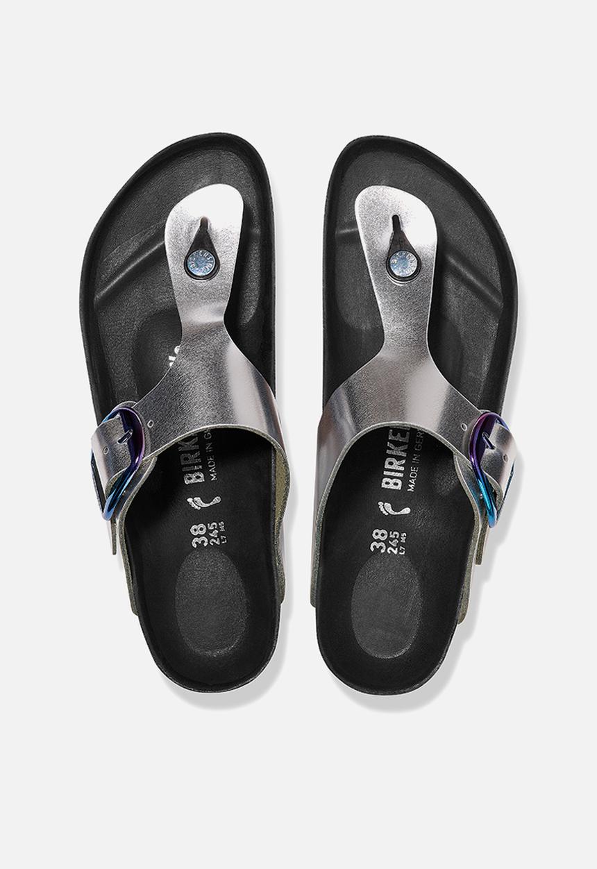 Birkenstock - Gizeh metallic big buckle regular - metallic silver
