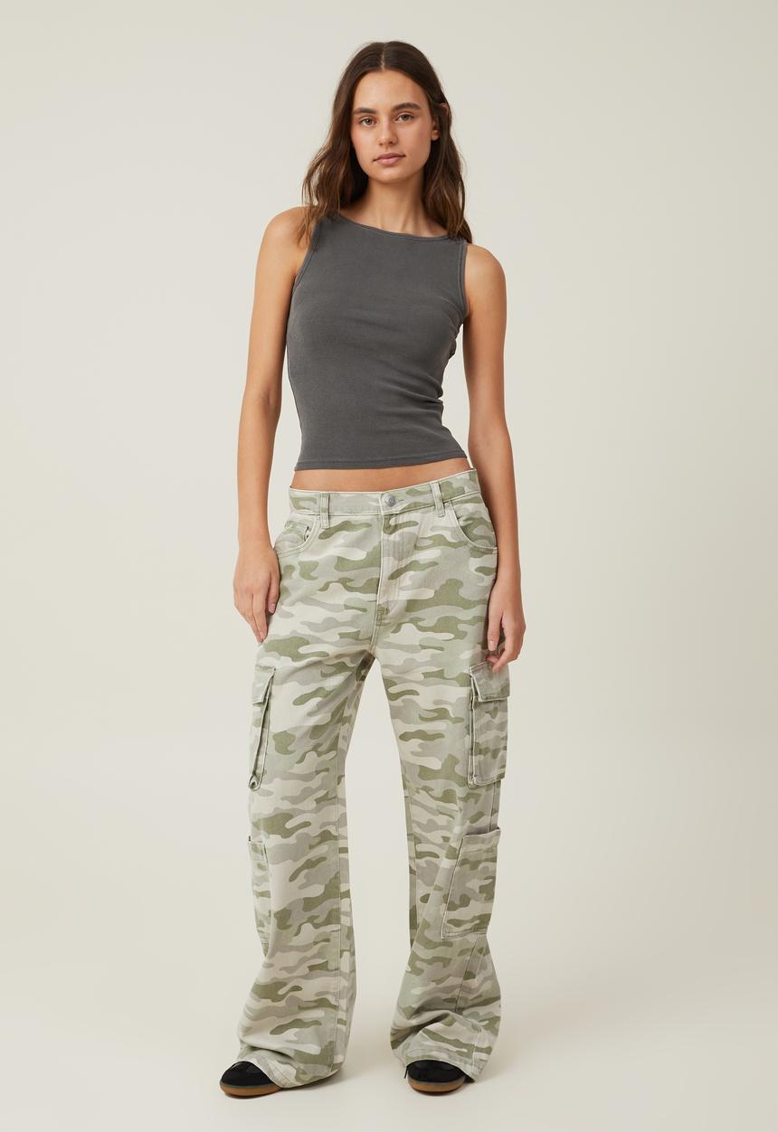 Cotton On - Madison boat neck tank - washed black