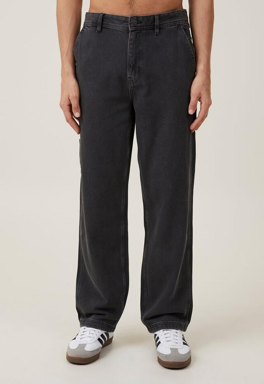 Cotton On - Baggy jean - worker stonewash black
