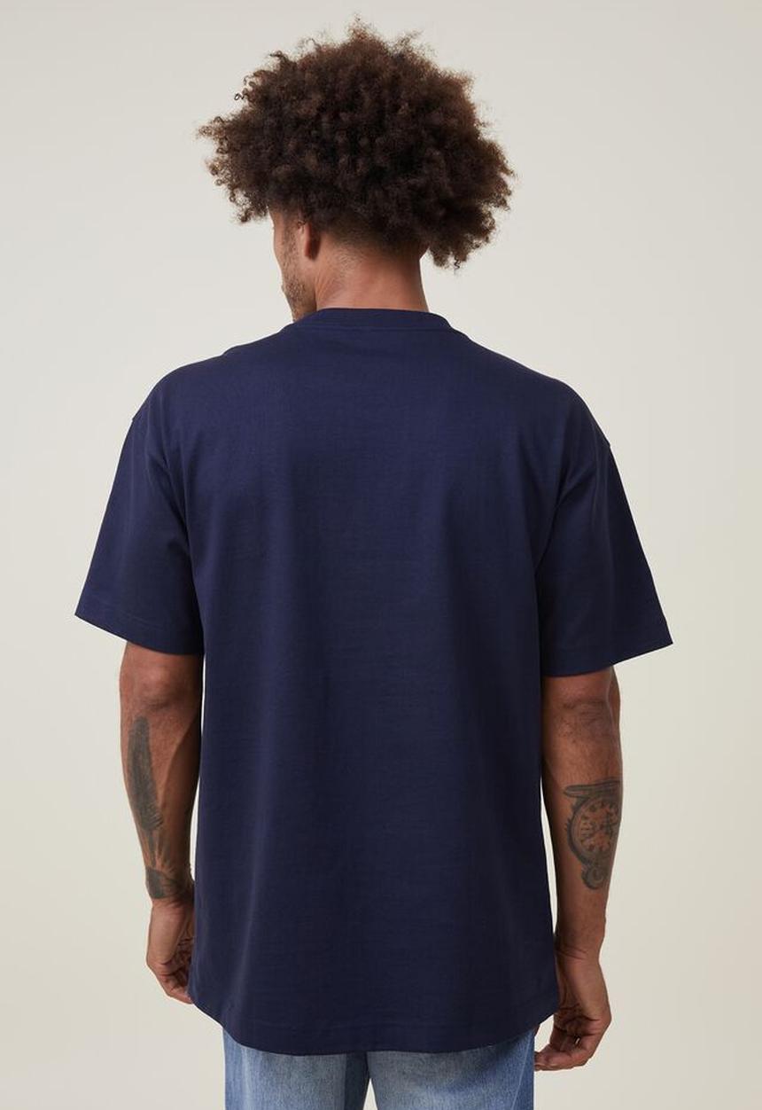 Cotton On - Box fit plain t-shirt - true navy