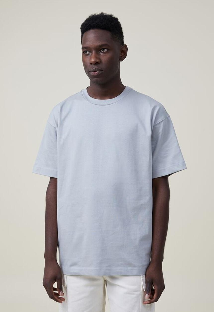 Cotton On - Box fit plain t-shirt - blue haze 