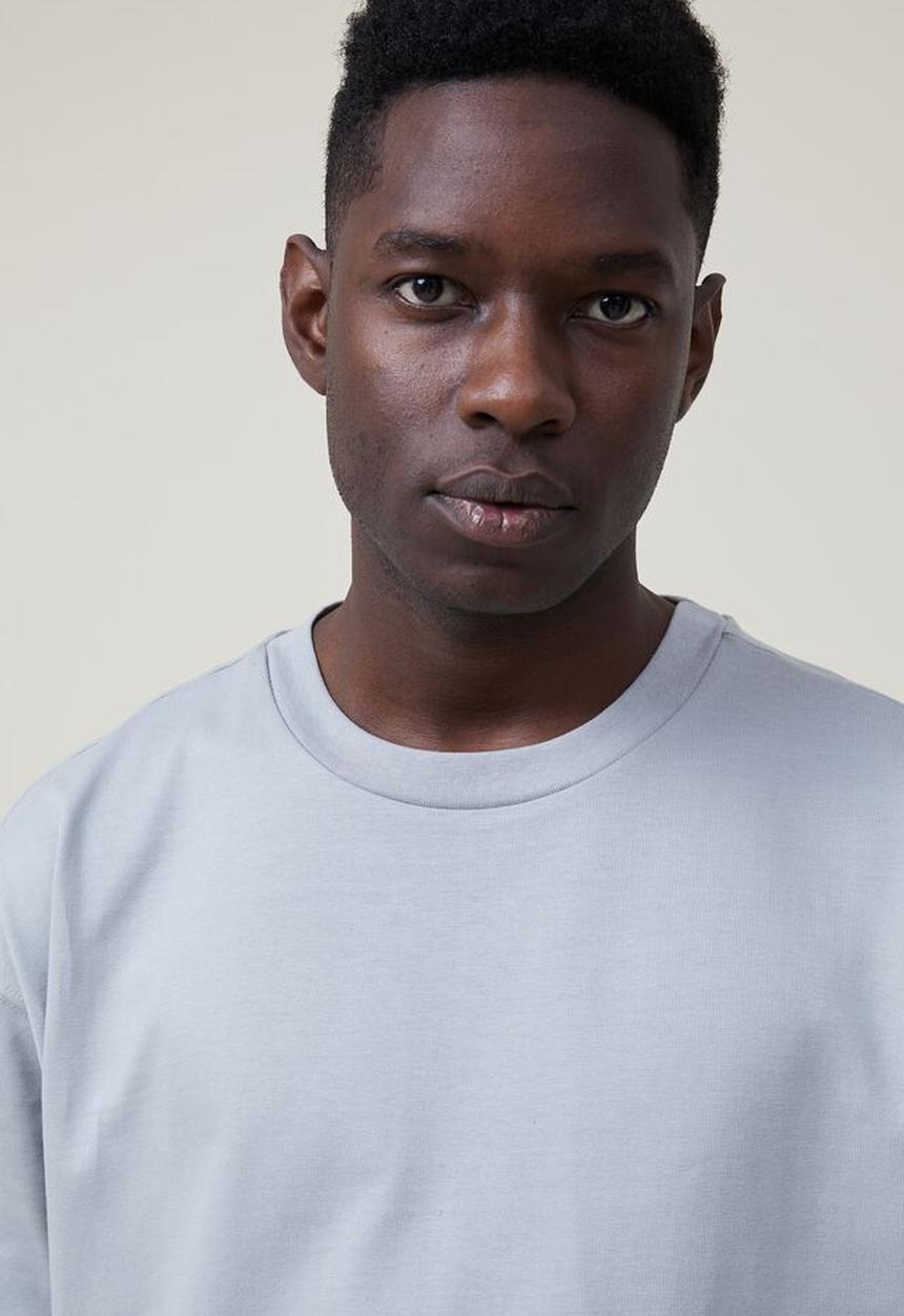 Cotton On - Box fit plain t-shirt - blue haze 