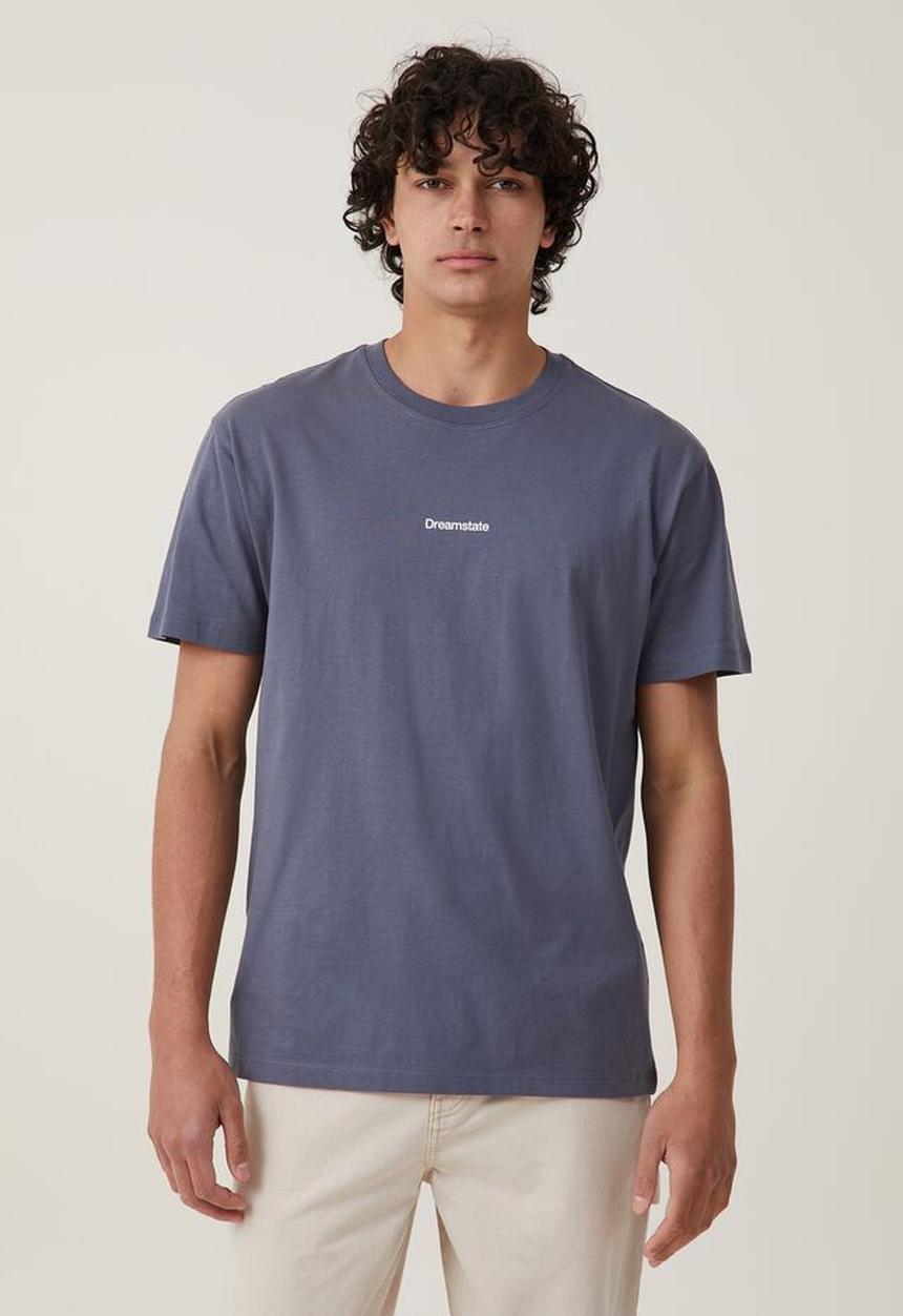Cotton On - Easy t-shirt - dusty denim dreamstate
