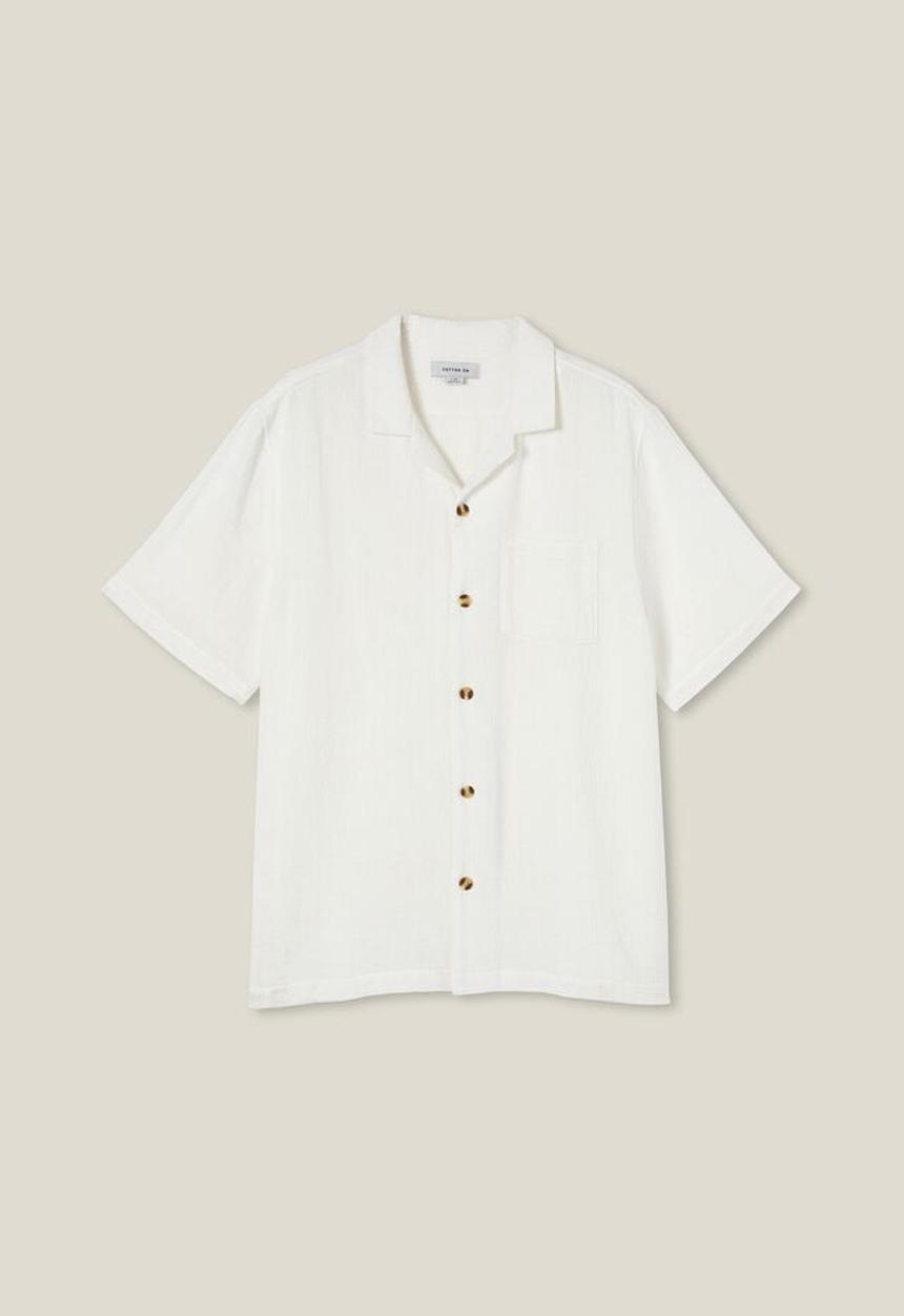 Cotton On - Palma short sleeve shirt - white