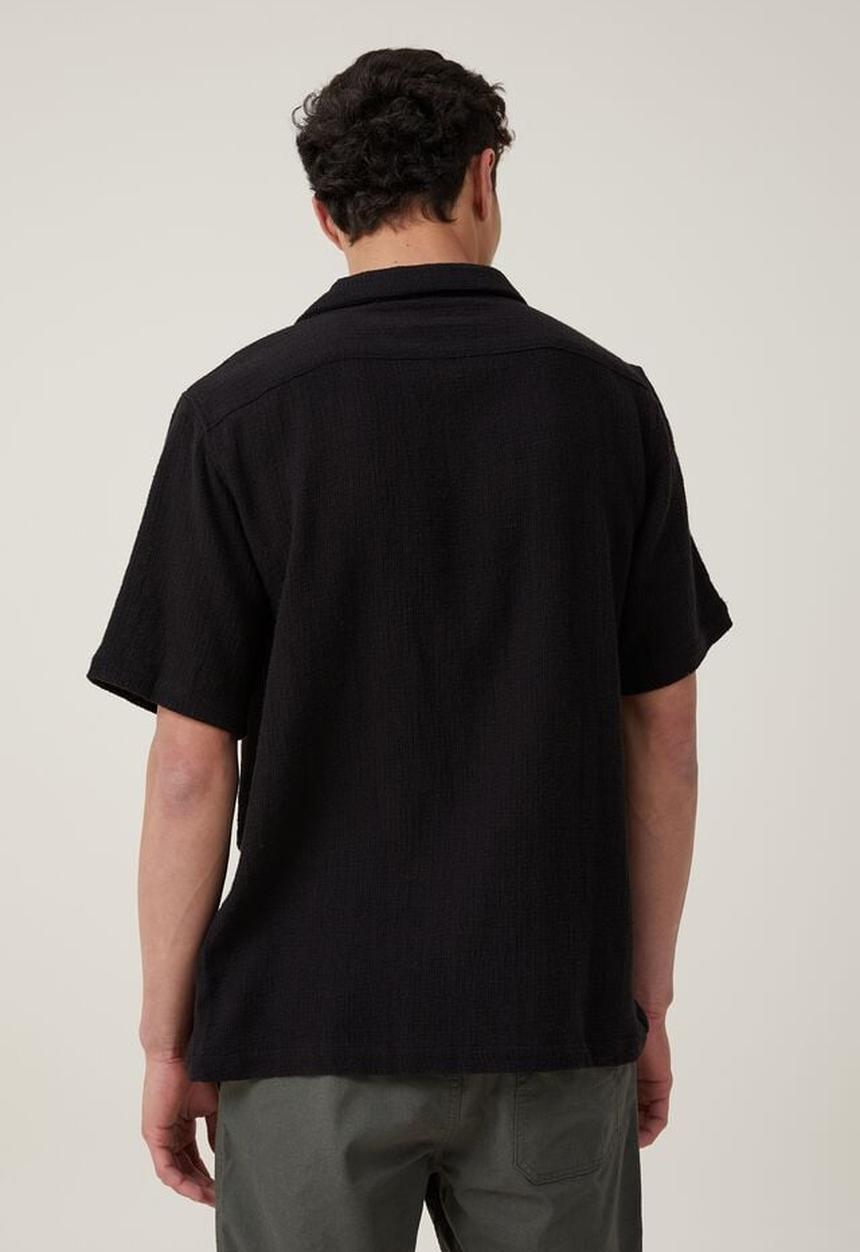 Cotton On - Palma short sleeve shirt - washed black 