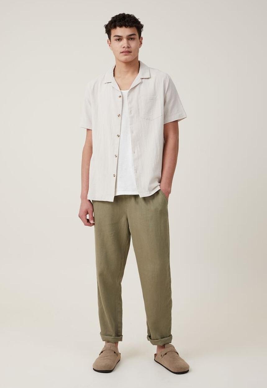 Cotton On - Linen pant - faded clover 