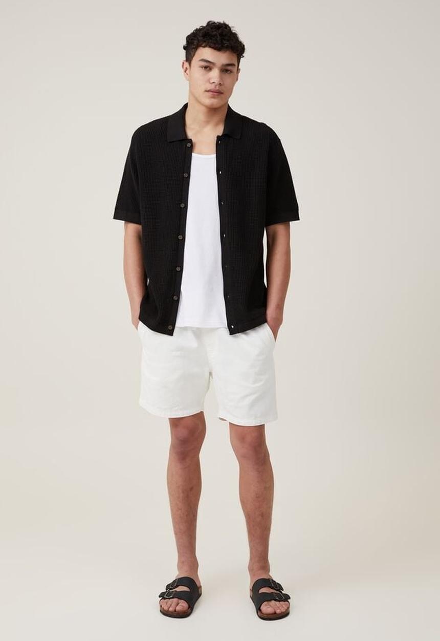 Cotton On - Pablo short sleeve shirt - washed black 