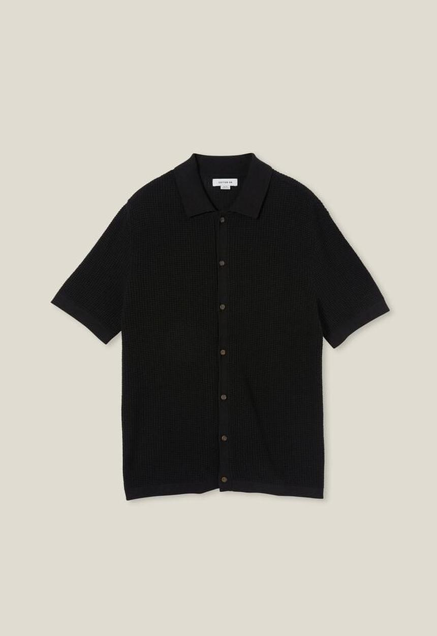 Cotton On - Pablo short sleeve shirt - washed black 