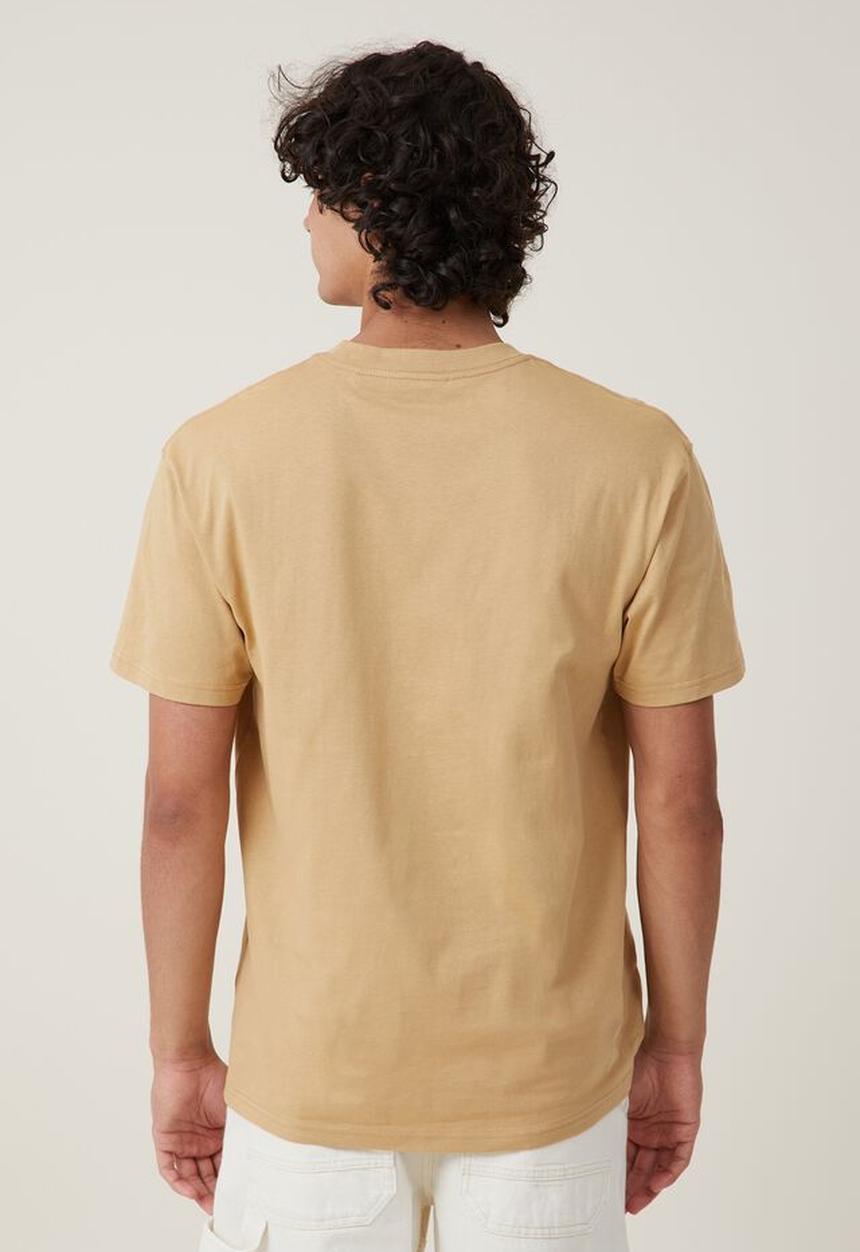 Cotton On - Loose fit music t-shirt - lcn bra light camel rolling stones eagle 