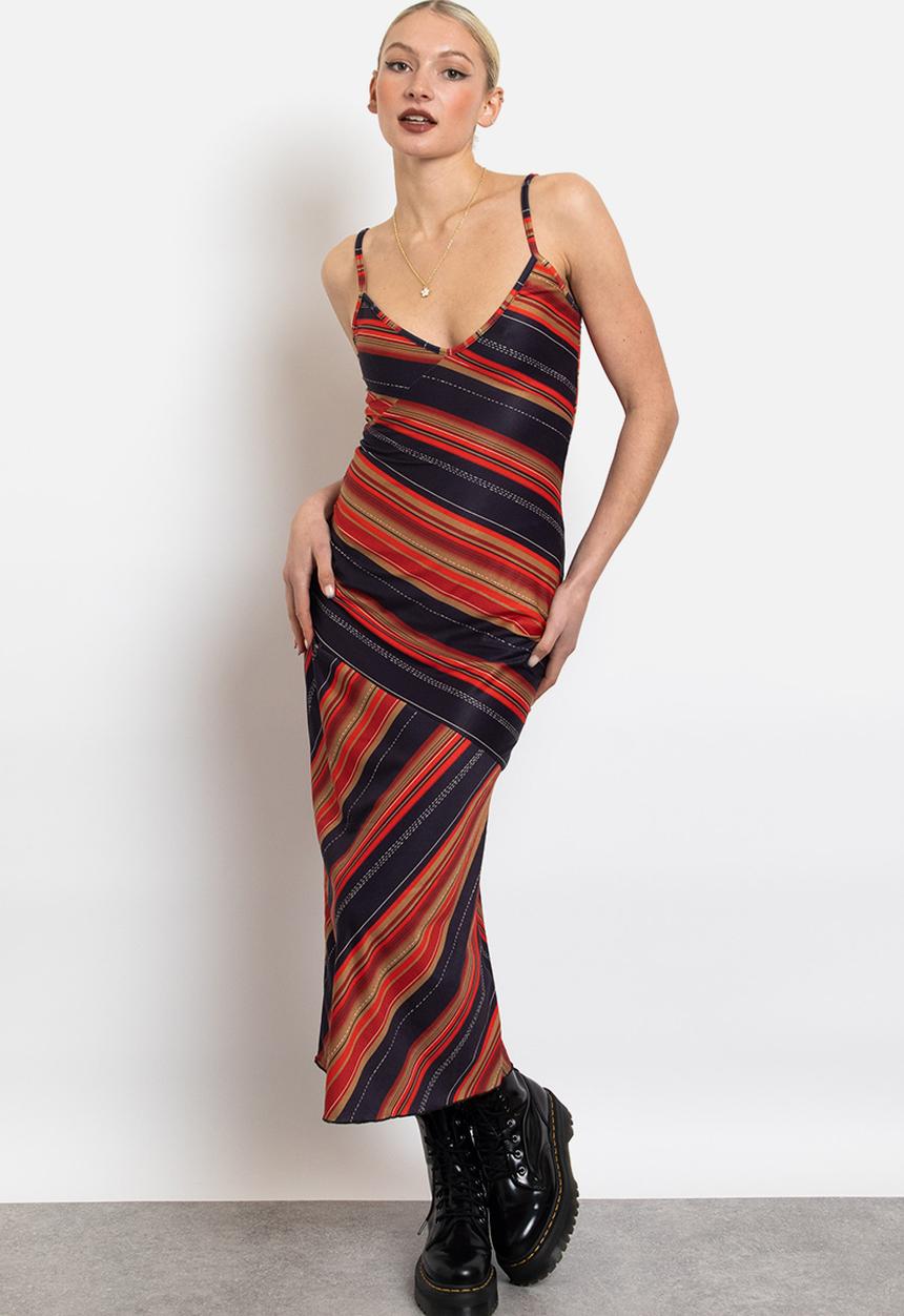 Daisy Street - Cami midi dress - red multi