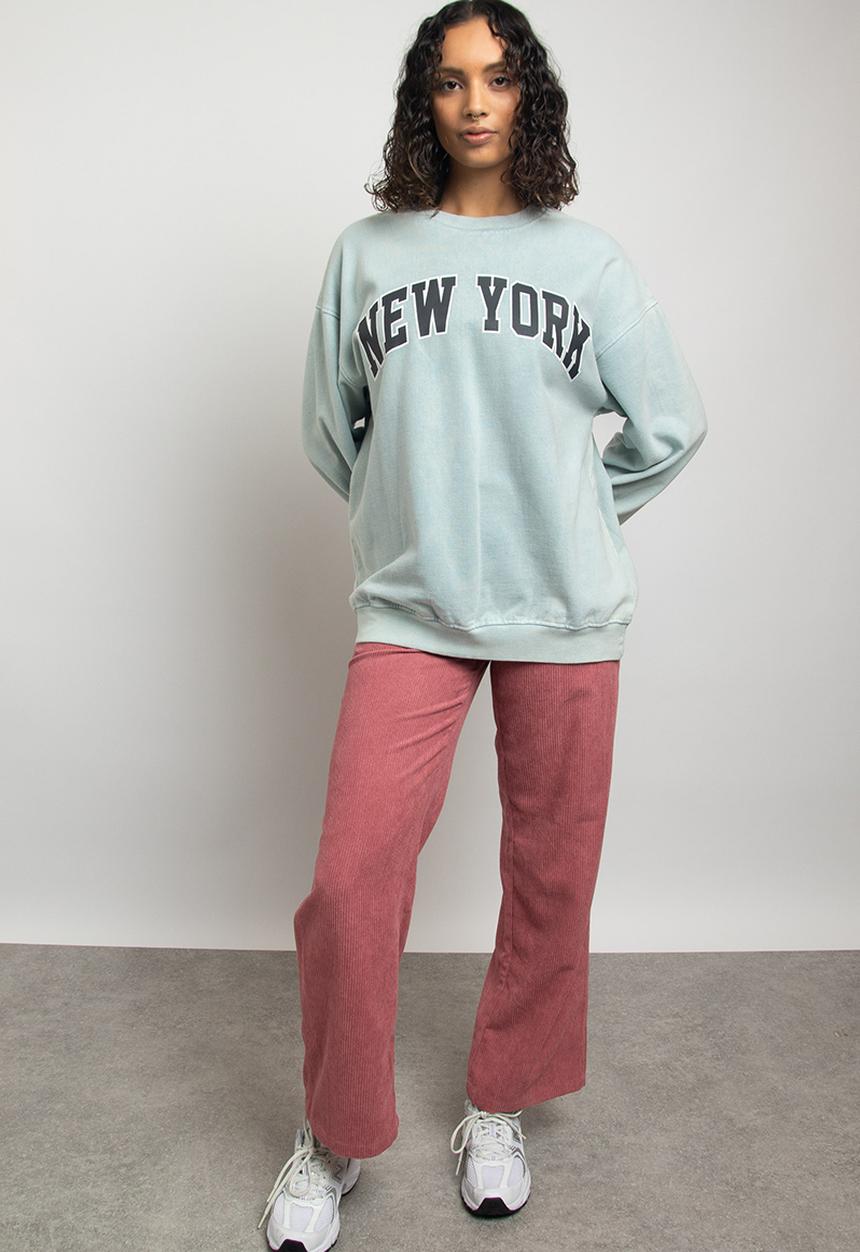 Daisy Street - Washed new york sweater - washed blue