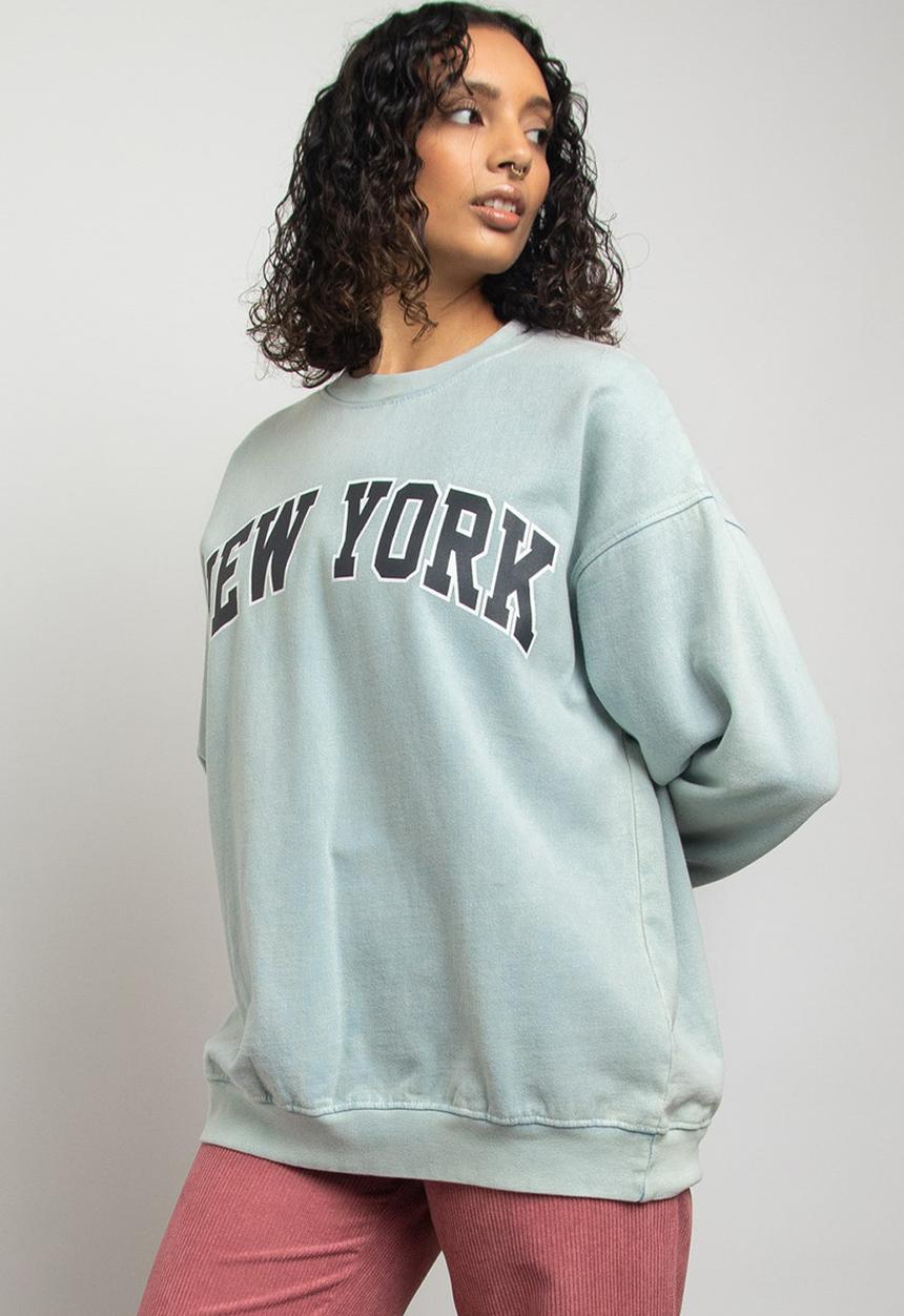 Daisy Street - Washed new york sweater - washed blue