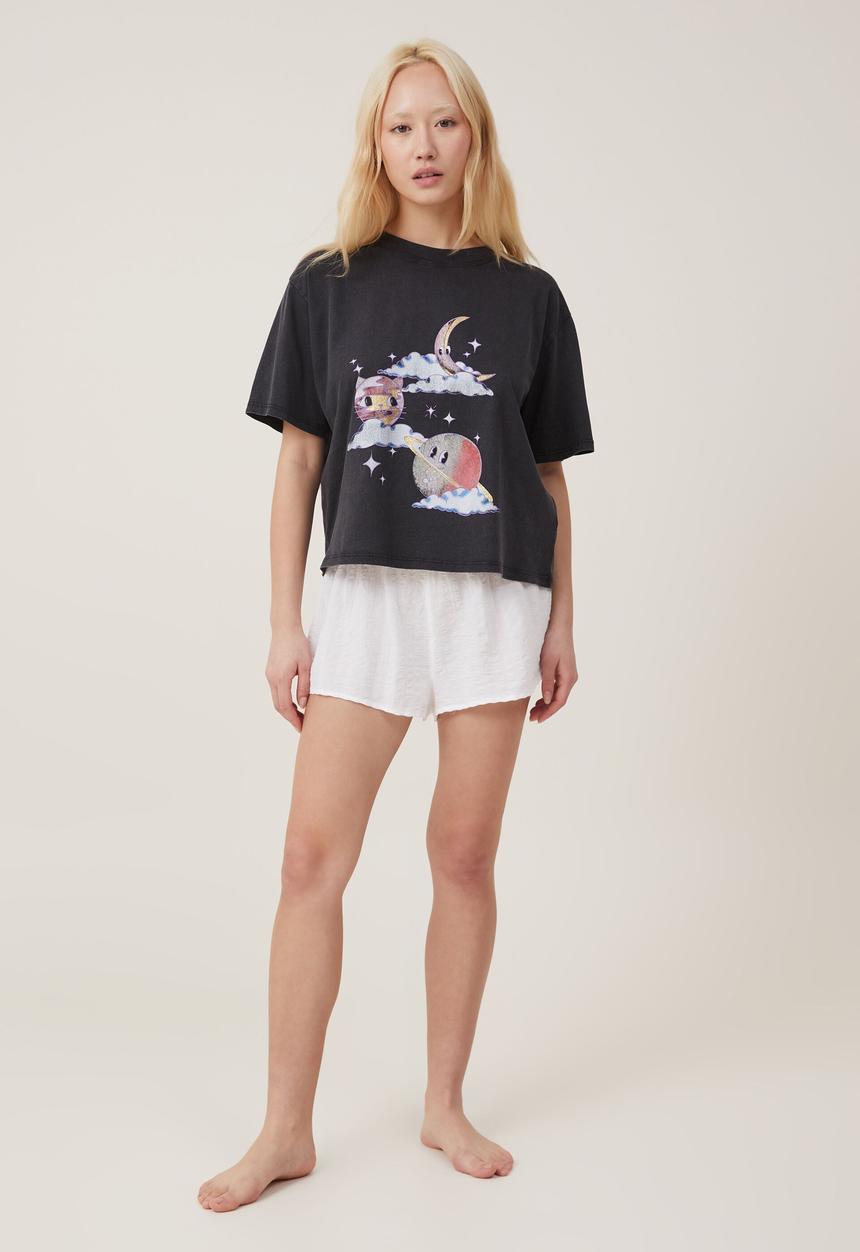 Cotton On - Jersey bed tee - celestial cat
