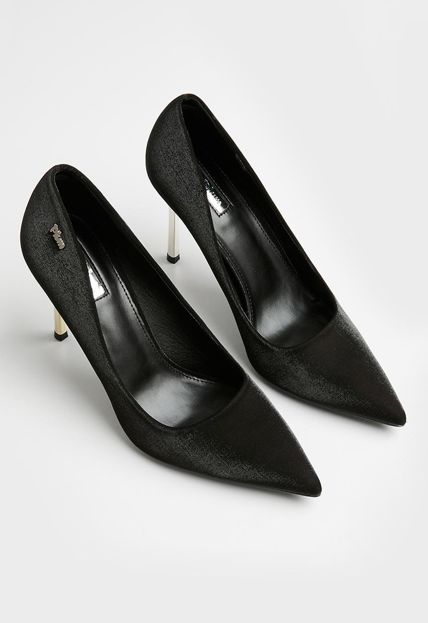 Plum - Satin court - black