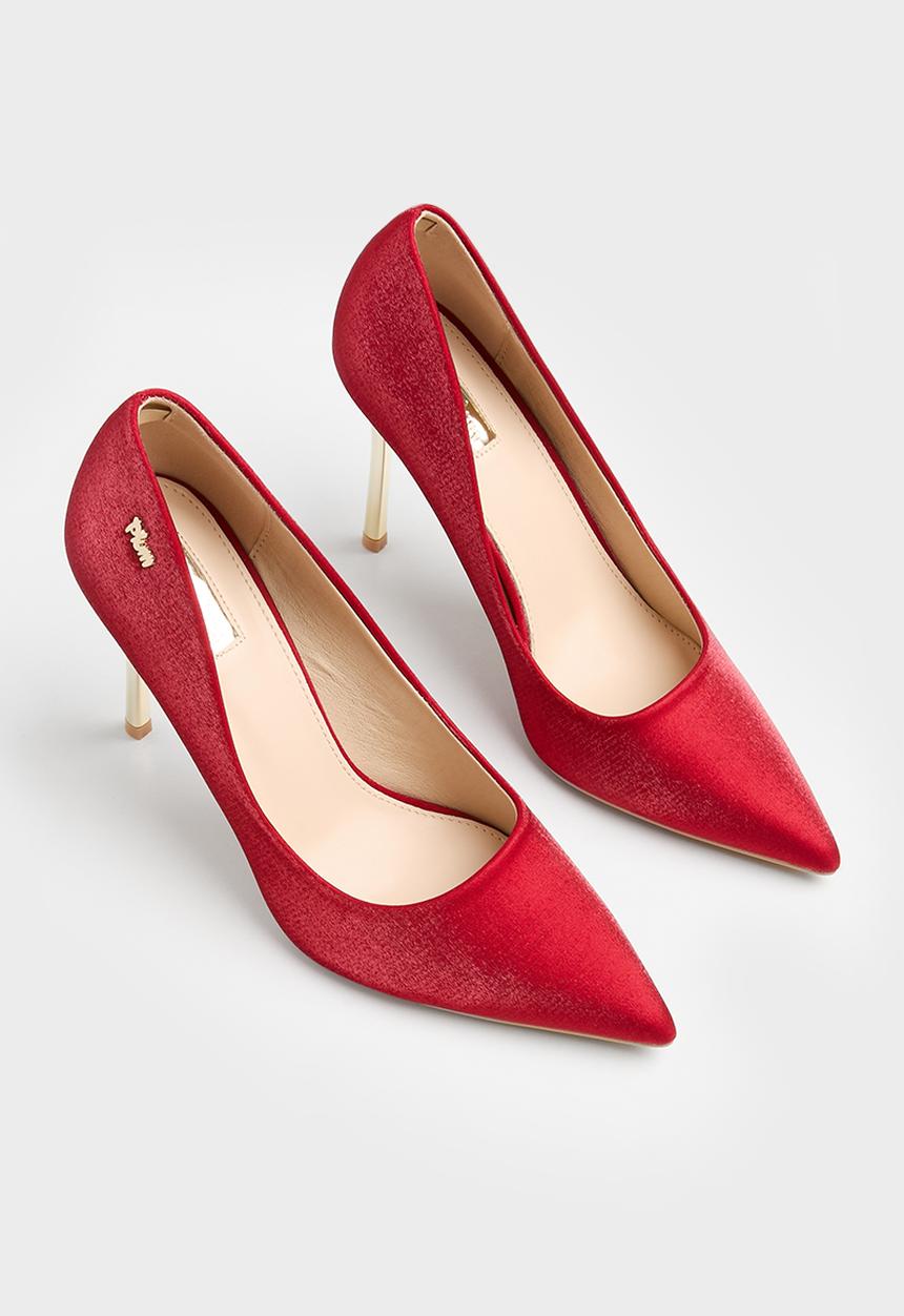 Plum - Satin court - red