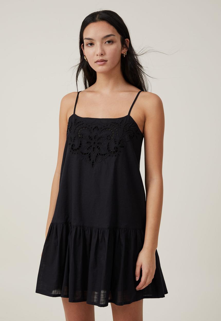 Cotton On - Brodie Mini Dress-Black