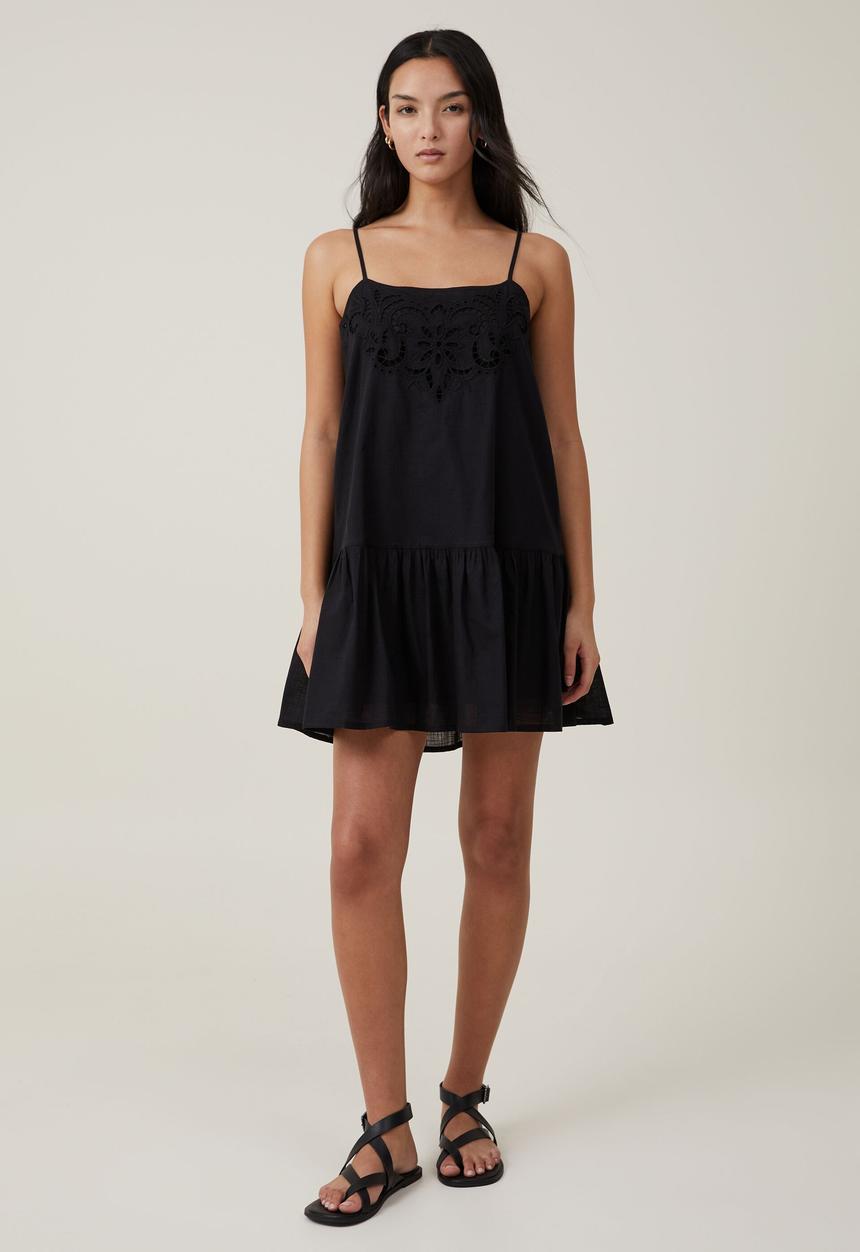 Cotton On - Brodie Mini Dress-Black