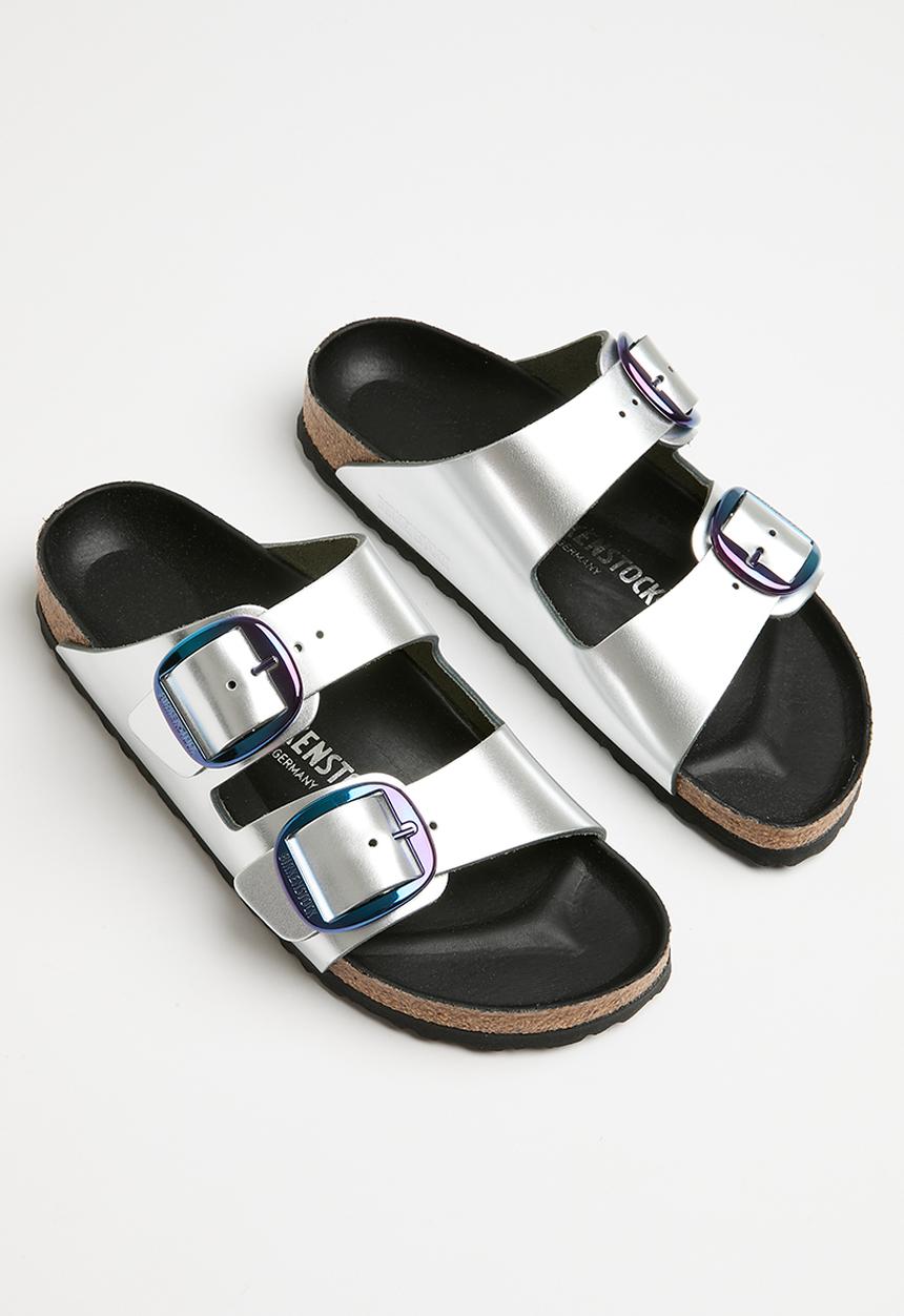 Birkenstock - Arizona metallic big buckle narrow - metallic silver