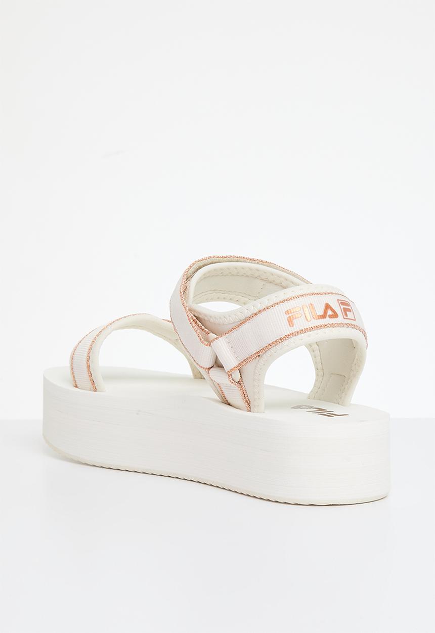 FILA - Luna metallic platform sandal - gardenia & rosegold