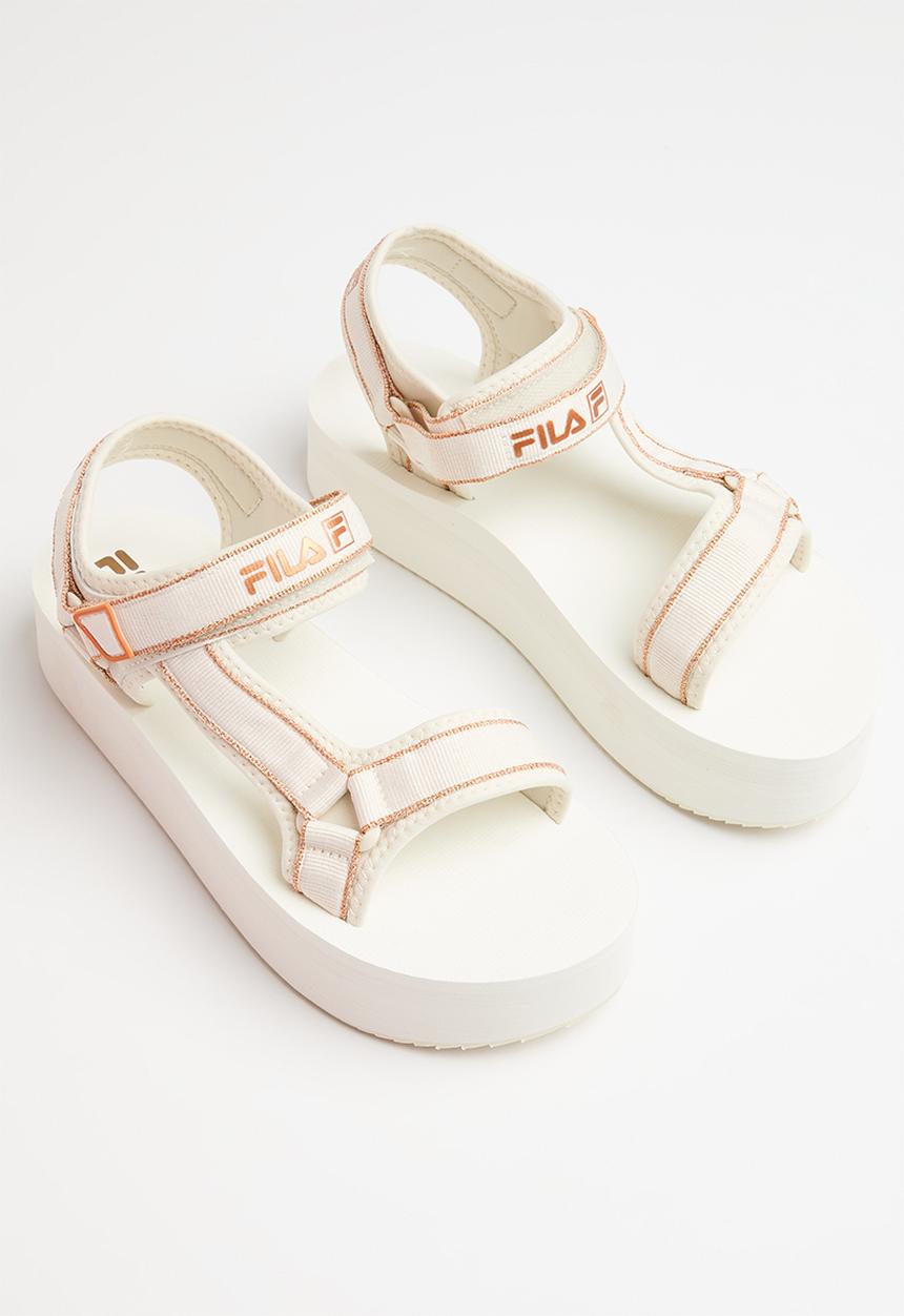FILA - Luna metallic platform sandal - gardenia & rosegold