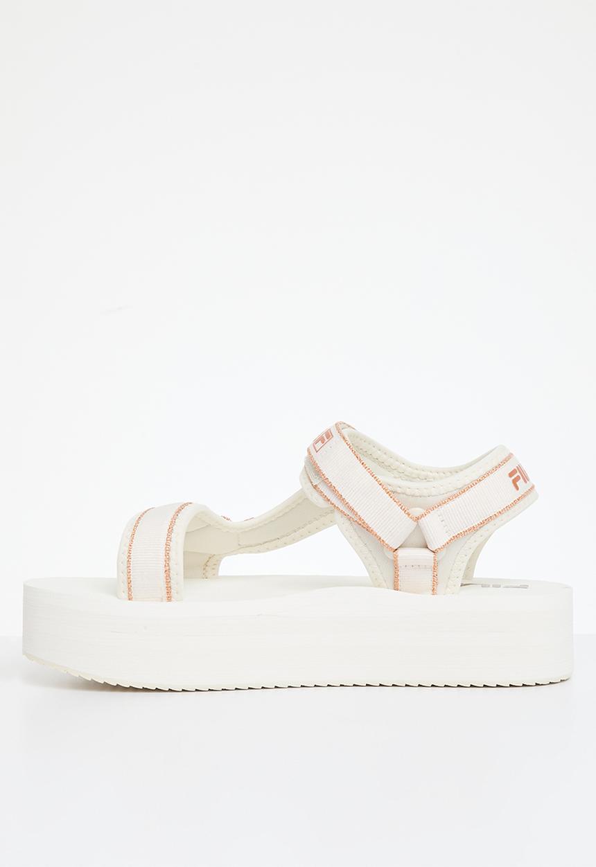 FILA - Luna metallic platform sandal - gardenia & rosegold