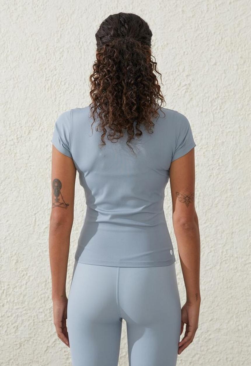 Cotton On - Active rib gym tshirt - cloud grey