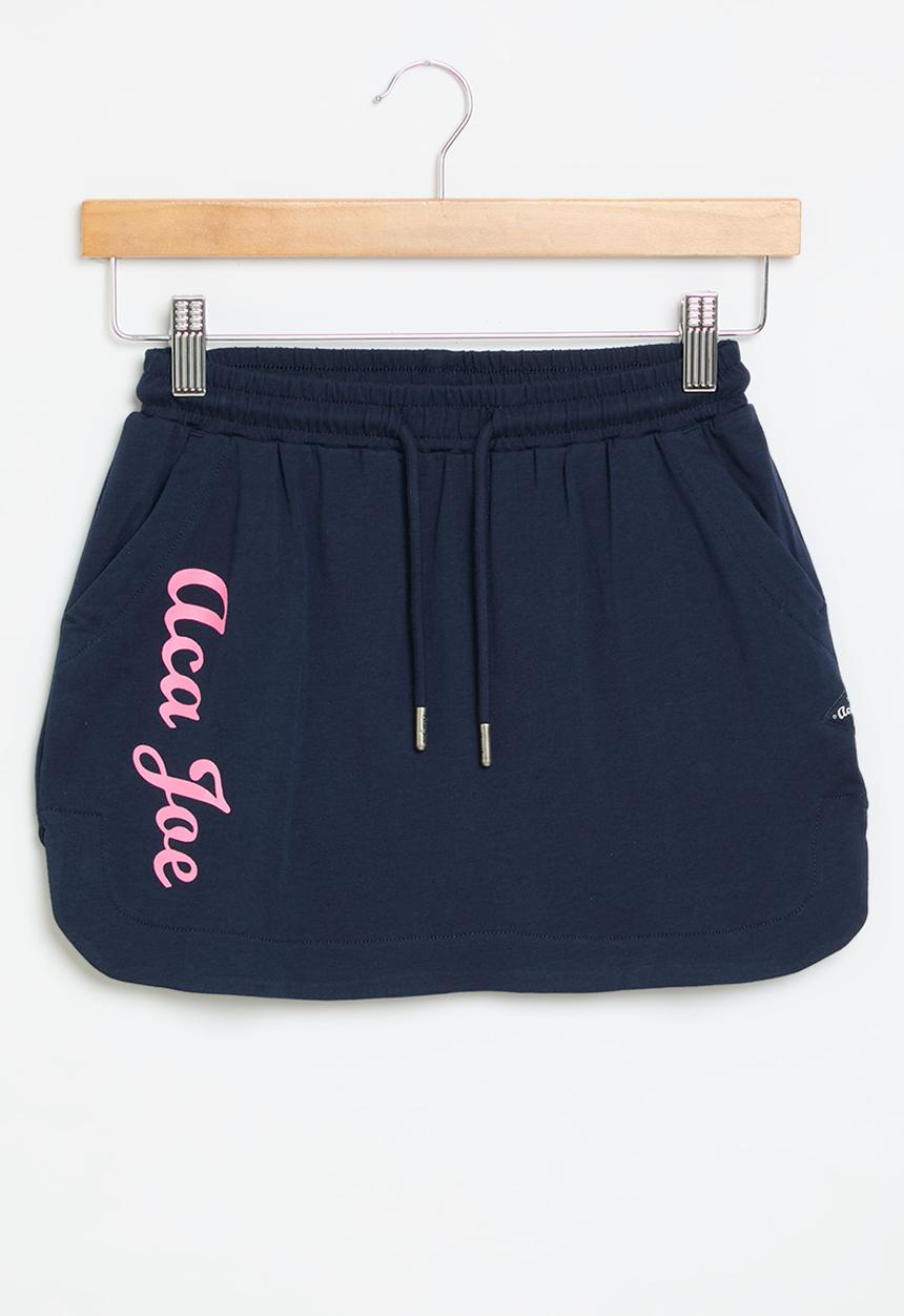 Aca Joe - Side embroidery tennis skirt - navy
