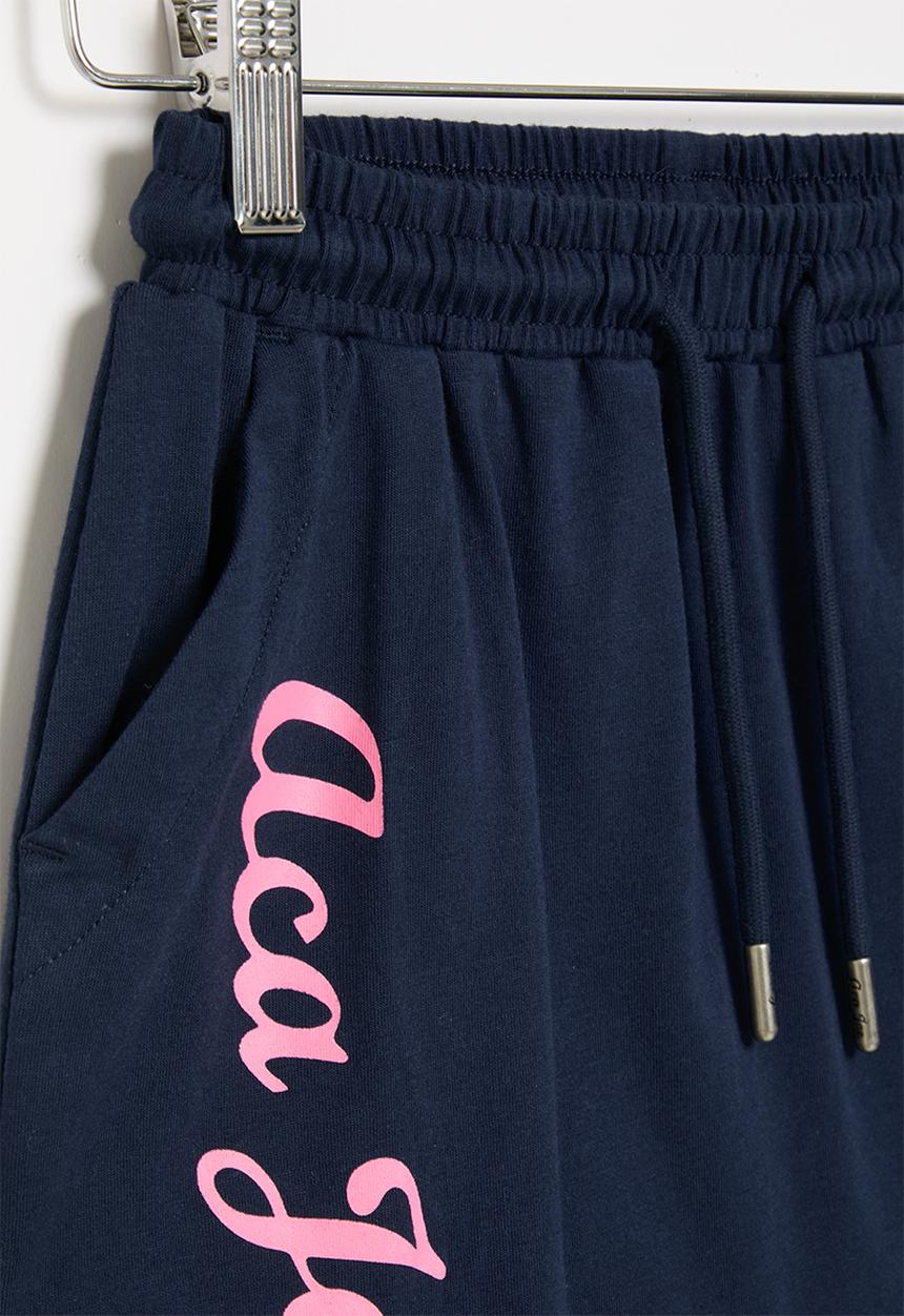 Aca Joe - Side embroidery tennis skirt - navy