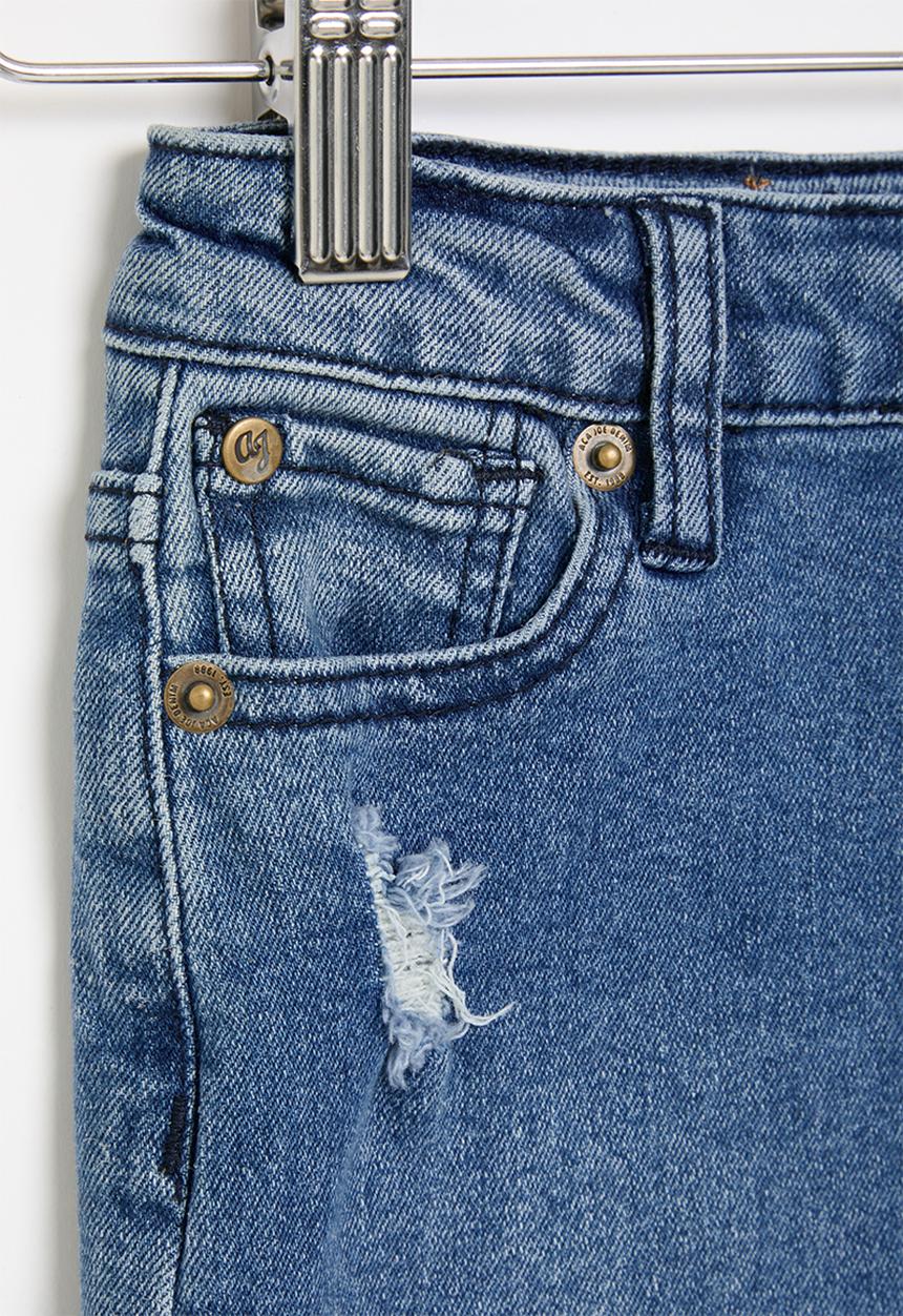 Aca Joe - Washed abrasion stretch denim mini - blue