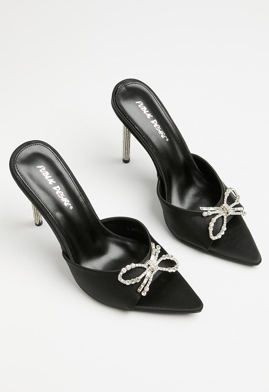 Public Desire - Bowve mule heel - black