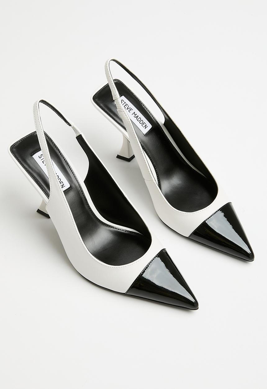 Steve Madden - Niles court heel - white & black