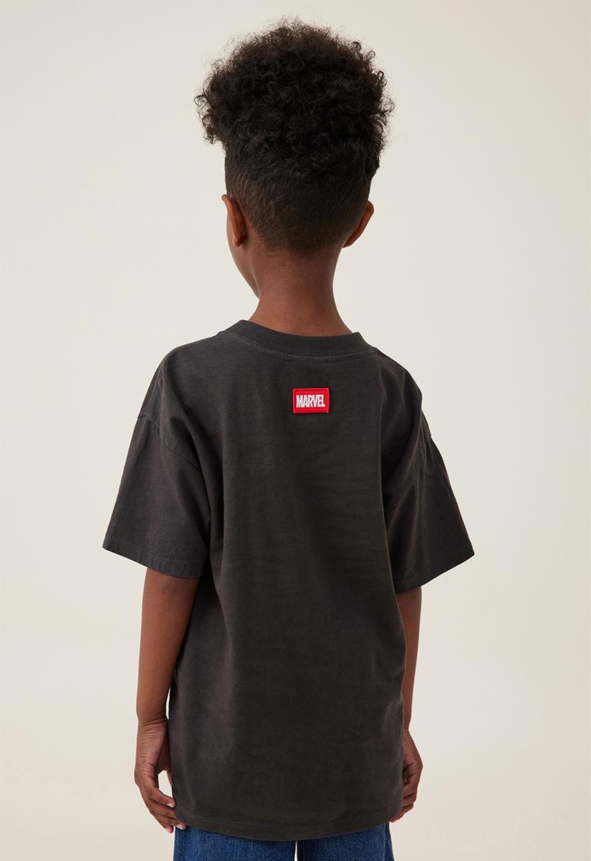 Cotton On - License drop shoulder short sleeve tee - lcn mar phantom/incredible hulk