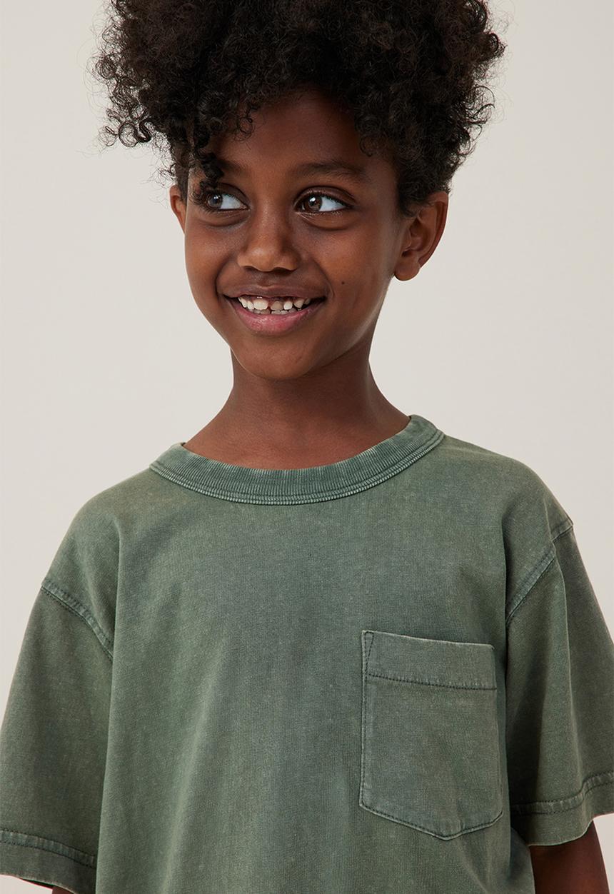 Cotton On - The essential short sleeve tee - swag green wash