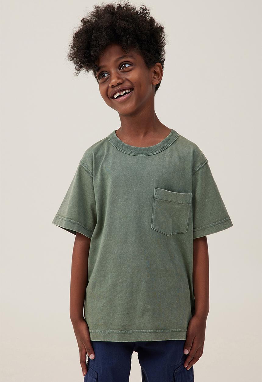 Cotton On - The essential short sleeve tee - swag green wash