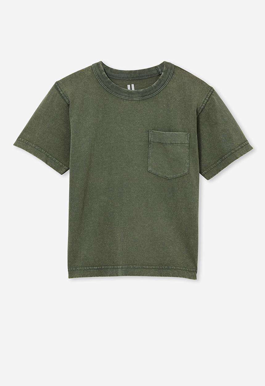 Cotton On - The essential short sleeve tee - swag green wash