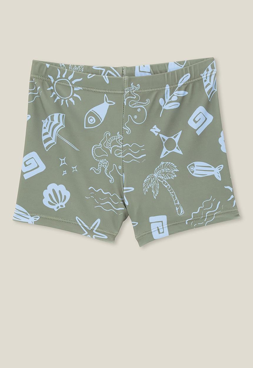 Cotton On - Billy boyleg swim trunk - swag green/dusk blue santorini