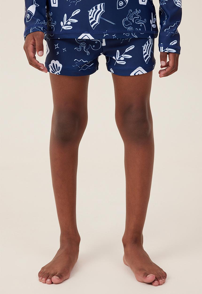 Cotton On - Billy boyleg swim trunk - in the navy/rainy day santorini