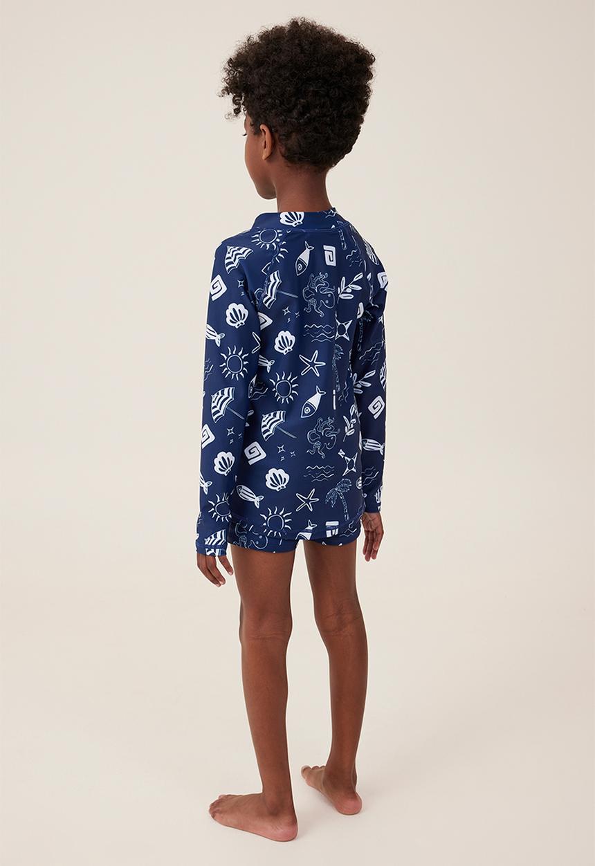 Cotton On - Billy boyleg swim trunk - in the navy/rainy day santorini