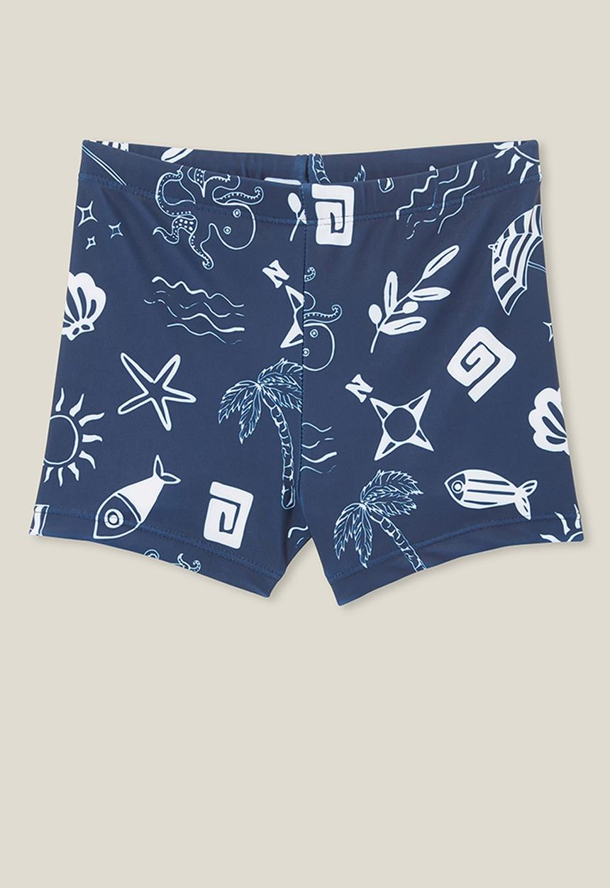 Cotton On - Billy boyleg swim trunk - in the navy/rainy day santorini