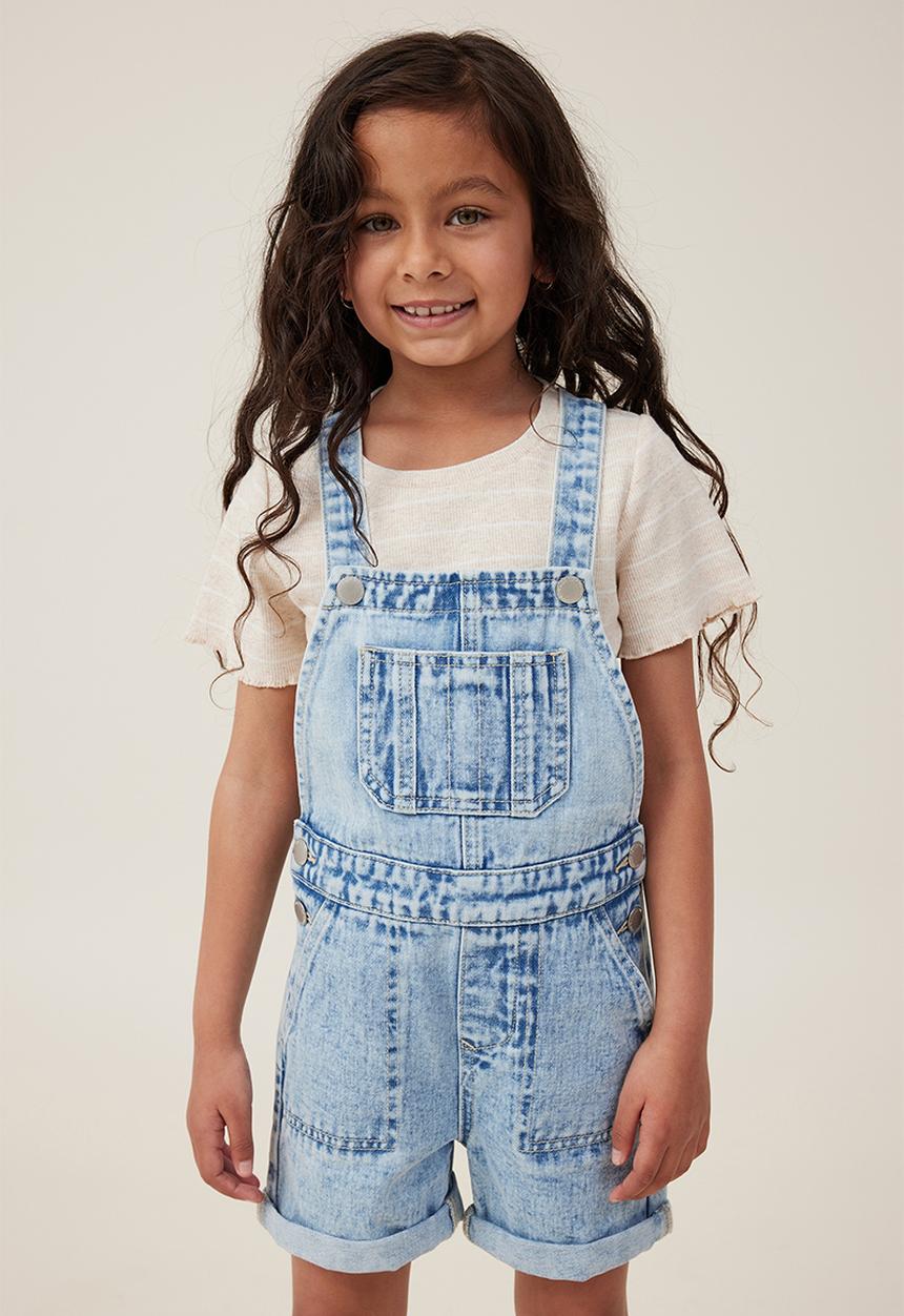 Cotton On - Millie slouch shortall - blue acid wash