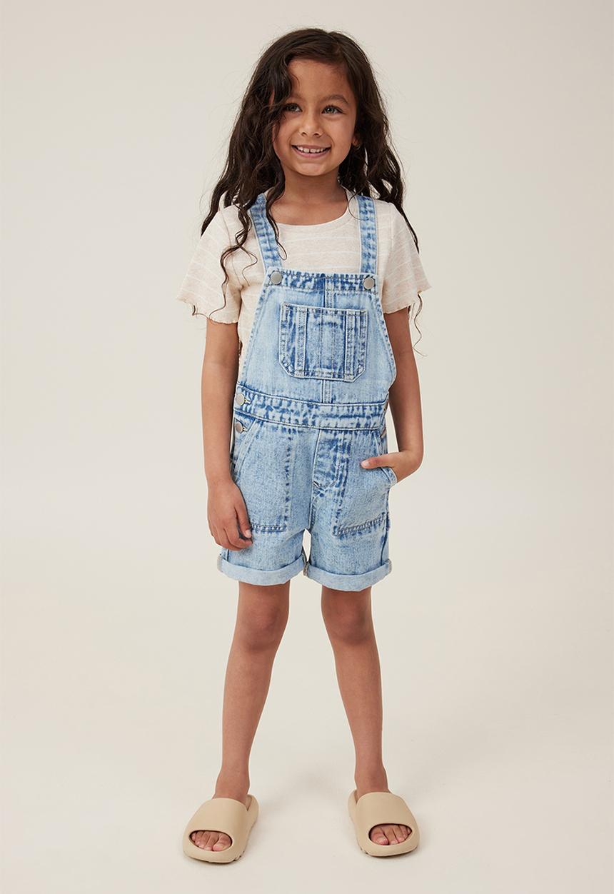 Cotton On - Millie slouch shortall - blue acid wash