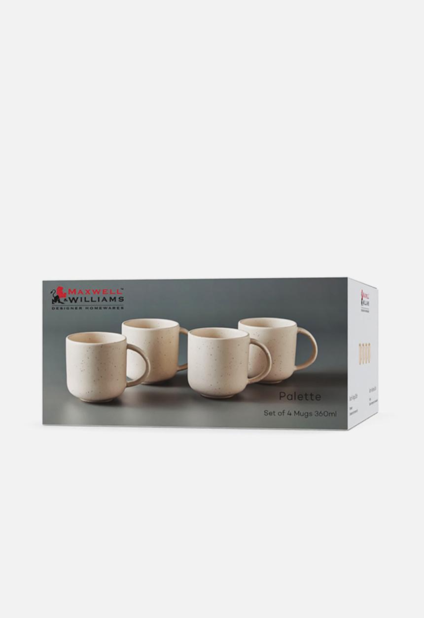 Maxwell & Williams - Palette 360ml Mugs Set of 4 - Cream