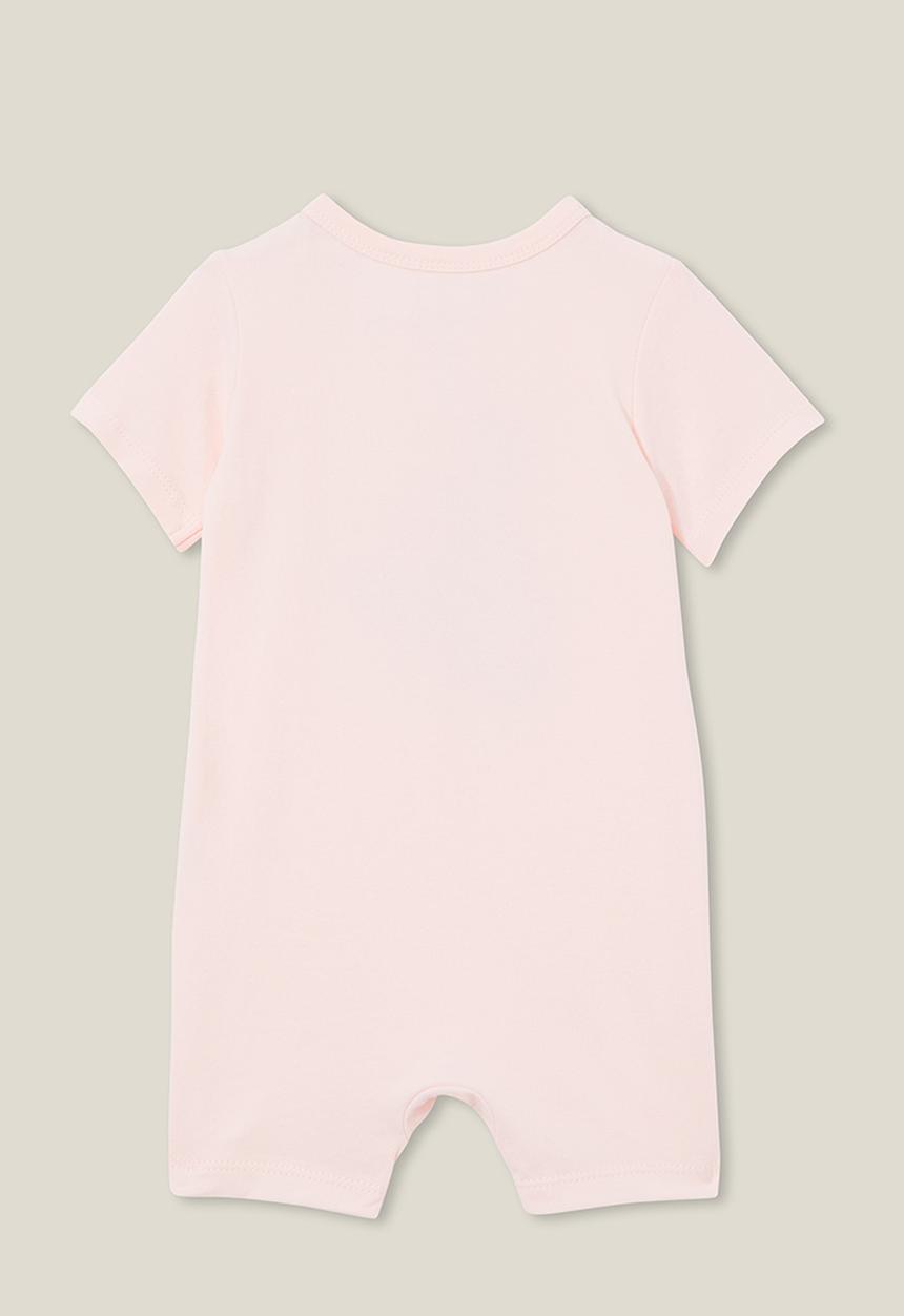 Cotton On - The short sleeve romper - crystal pink/keep growing