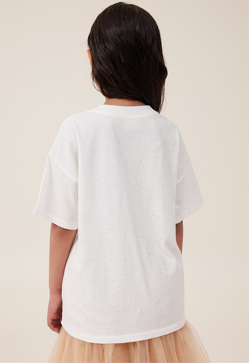 Cotton On - License drop shoulder short sleeve tee - lcn dis belle/vanilla