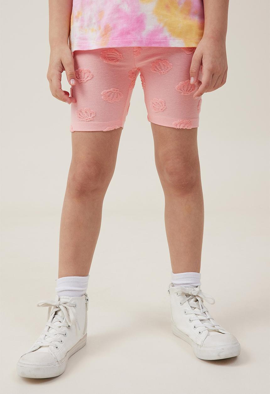 Cotton On - Hailey bike short - coral dreams/terry texture shells