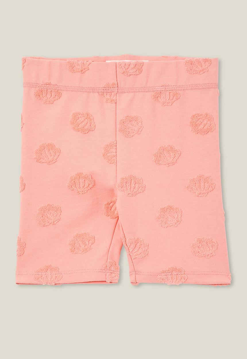 Cotton On - Hailey bike short - coral dreams/terry texture shells