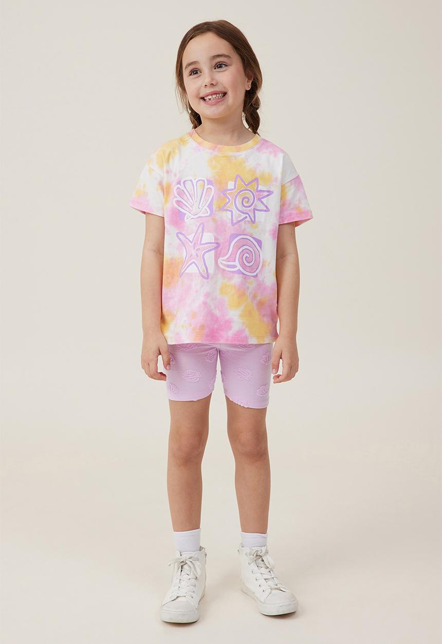 Cotton On - Hailey bike short - pale violet/terry texture shells