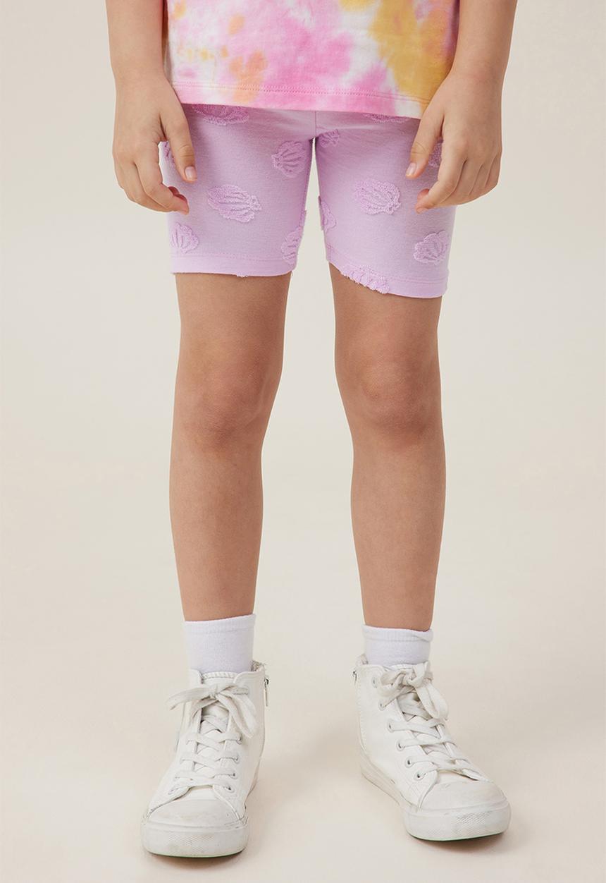 Cotton On - Hailey bike short - pale violet/terry texture shells